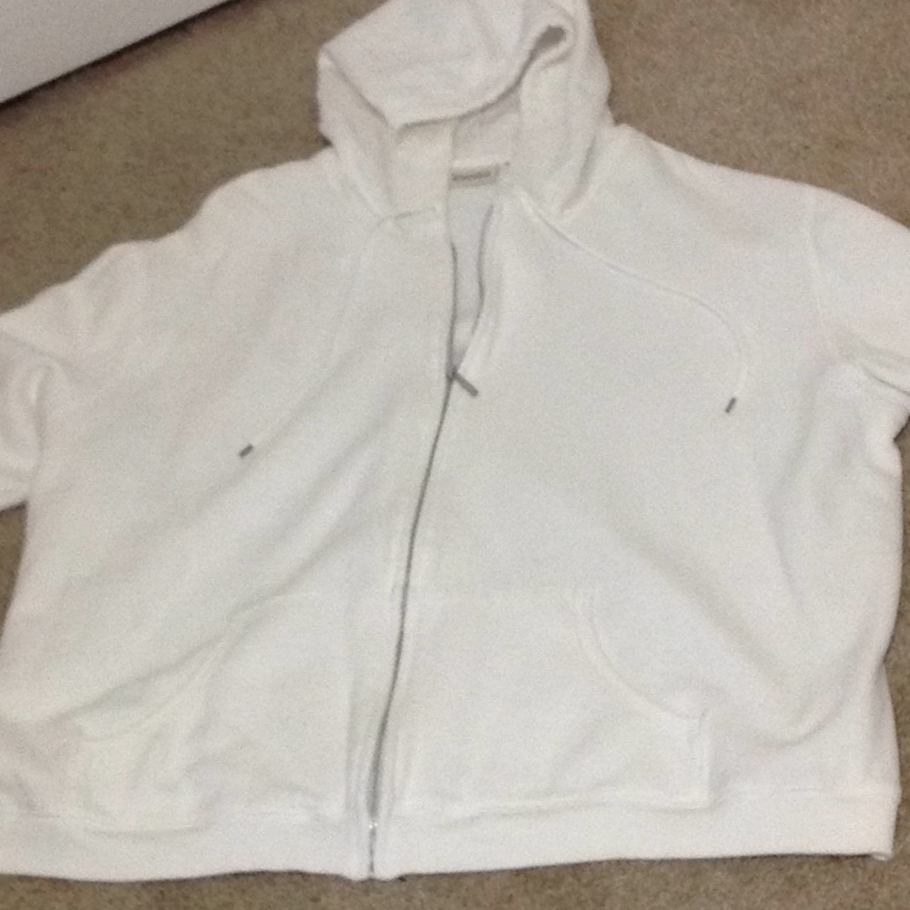 White Hoodie and Capri Sweatshirt Outfit 2XL
